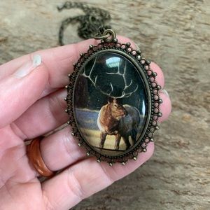 Elk necklace, bull elk necklace, elk jewelry, bull elk, Rocky Mountain elk
